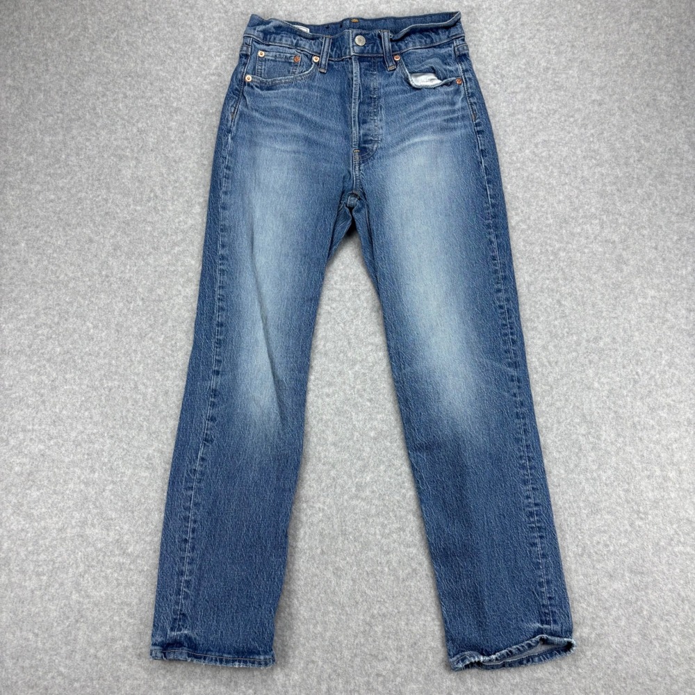 Gap Jeans Womens 26 Blue Cheeky Straight High Rise Button Fly Denim Classic